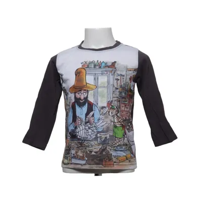 Långärmad t-shirt (Grå, Flerfärgad) från Pettson och Findus