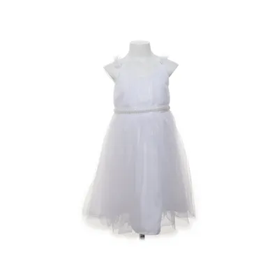 Bloemenmeisjes jurk (Wit) van Qtee Gerecycled polyester