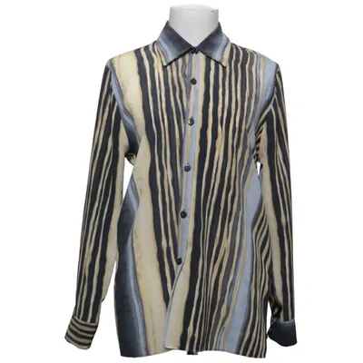 Skjorta (Svart, Beige, Blå) från Saloos Polyester