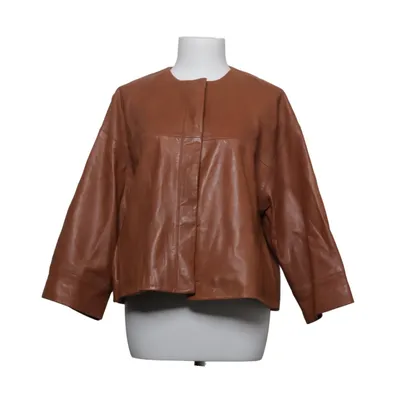 Veste en cuir (Marron) de Mango Cuir, Polyester
