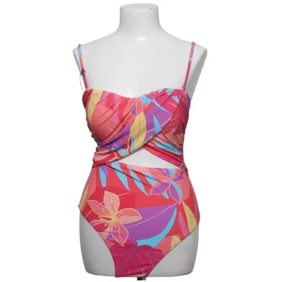 Swimsuit (Pink, Multicolored) from Cupshe Elastane, Polyester