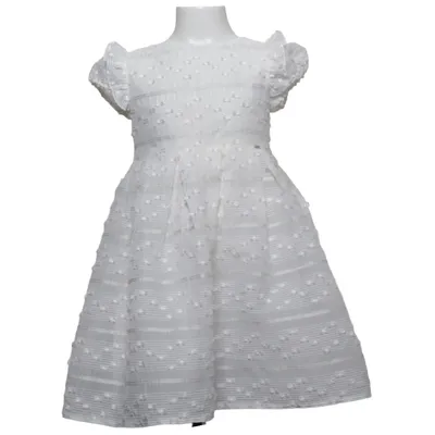 Robe de fille de fleur (Blanc) de Mayoral Coton, Polyamide, Polyester