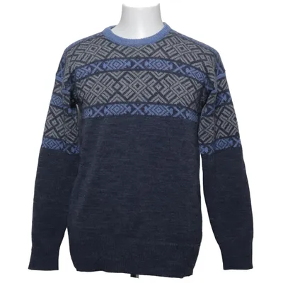 Pull-over (Gris, Bleu, Multicolore) de Vikafjell Acrylique, Laine