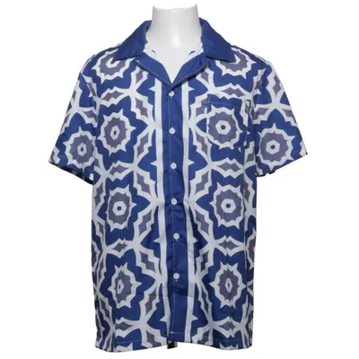 Chemise à manches courtes (Bleu, Blanc) de ChArmkpR Polyester