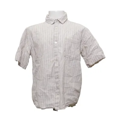 Chemise à manches courtes (Beige, Gris) de H&M Coton, Lin