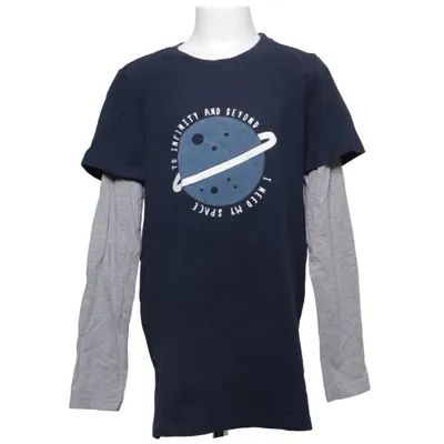 Långärmad t-shirt (Blå, Grå) från POMPdeLUx Bomull, Elastan