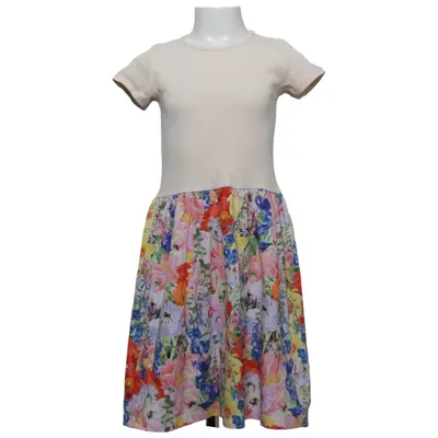 Dress (Beige, Multicolored) from Molo Elastane, Organic cotton