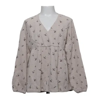 Wrap blouse (Beige) from Play Up Cotton
