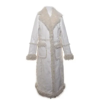 Vinterkappa (Lang Y2K jakke med pels) från Missguided Pälsimitation, Polyester, Polyuretan