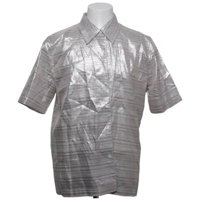 Short sleeve shirt (Silver) from Séfr Metallic fiber, Polyamide, Silk