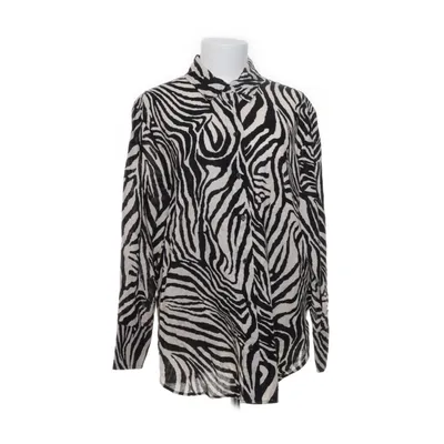 Shirt (Zwart, Beige) van Reserved Katoen, Linnen