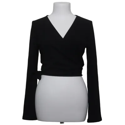 Slå-om top (Sort) fra NA-KD Elastan, Polyester, Viscose