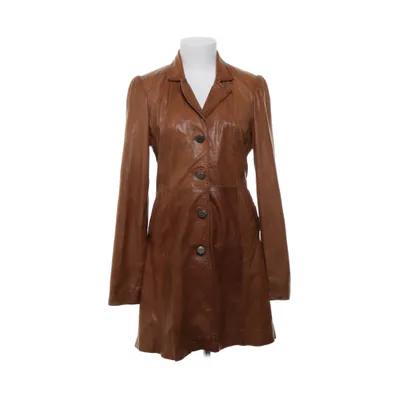 Leren jas (Bruin) van Jofama Polyester, Leer