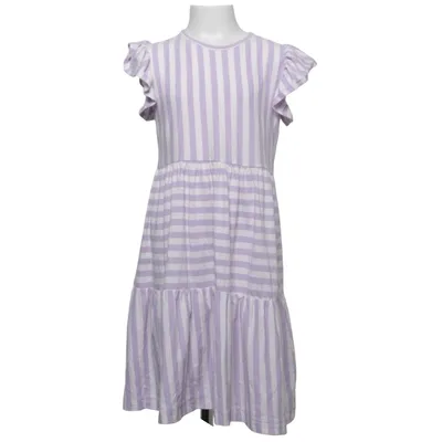 Dress (Purple, White) from Creamie Elastane, Organic cotton