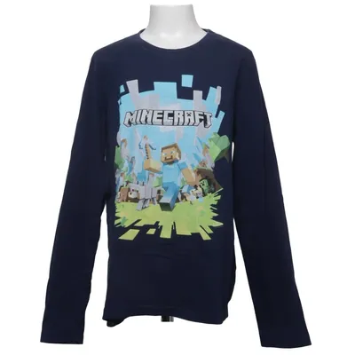 Langærmet t-shirt (Blå, Flerfarvet) fra Mojang Bomuld