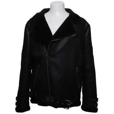 Shearling jacket (Black) from Mennace Polyester, Polyurethane, Viscose