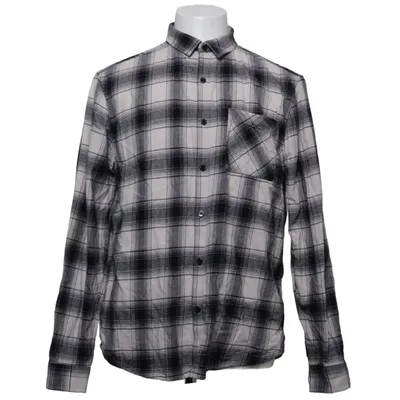 Flannel skjorte (Sort, Hvid) fra New Look Men Bomuld