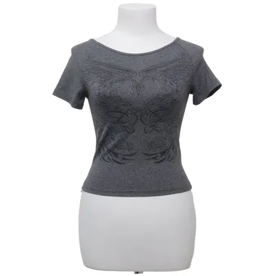 T-shirt (Grå) från Romwe Elastan, Polyester