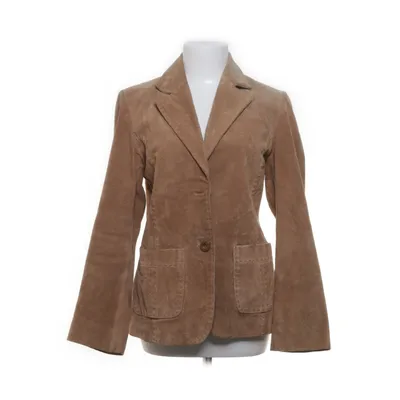 Læderblazer (Brun) fra Lindex Polyester, Ruskind
