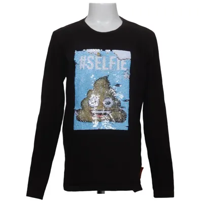 T-shirt à manches longues (Noir) de Emoji Coton