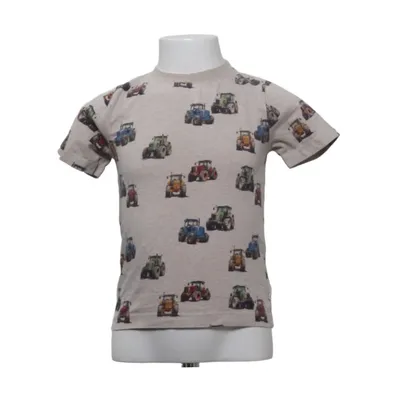 T-shirt (Beige, Multicolored) from Minymo Cotton, Elastane, Polyester