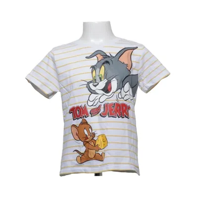 T-shirt (Blanc, Jaune, Multicolore) de Tom & Jerry Coton