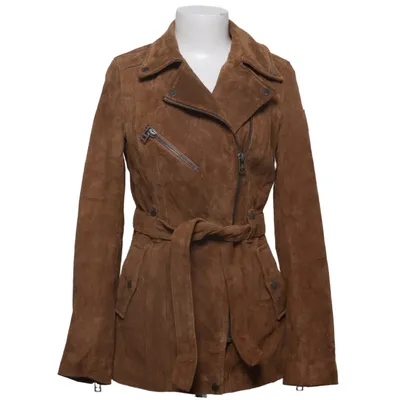 Bikerjakke (Brun) fra Freaky Nation Læder, Polyester