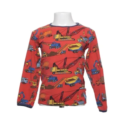 Långärmad t-shirt (Röd, Flerfärgad) från Småfolk Elastan, Ekologisk bomull