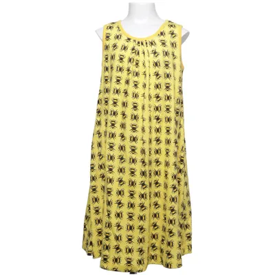 Långklänning (Gul, Svart) från Duns Sweden Ekologisk bomull