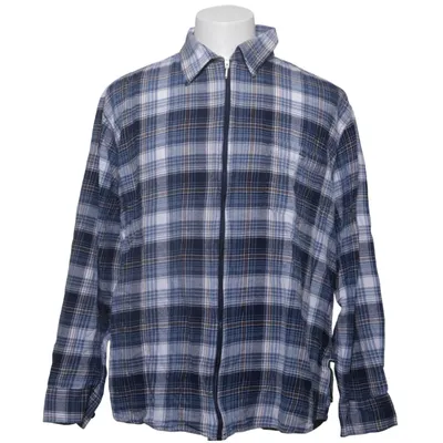 Flanellen overhemd (Blauw, Wit) van Rick Armand Katoen