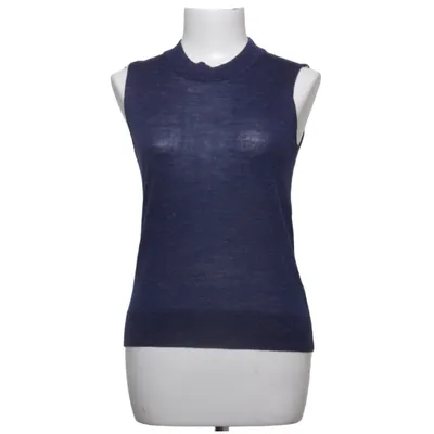 Pull sans manches (Bleu) de Cotélac Acrylique, Lin, Laine de mouton