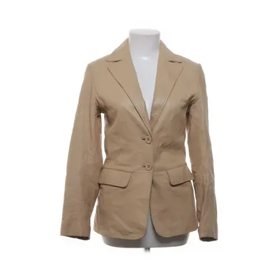 Läderkavaj (Beige) från Amoress Skinn, Viskos