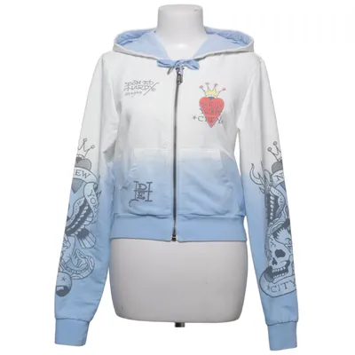 Hoodie (Nyc-Heart Cropped Hoodie) from Ed Hardy Cotton, Elastane
