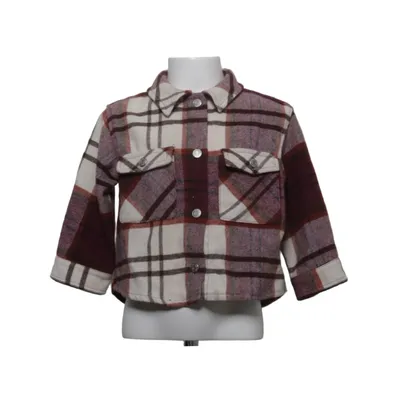 Överskjorta (Vit, Lila, Brun) från Zara Akryl, Polyester, Ull