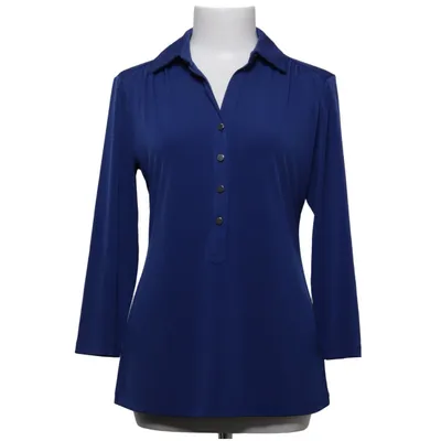 Farfarströja (Blå) från Carmen Marc Valvo Elastan, Polyester