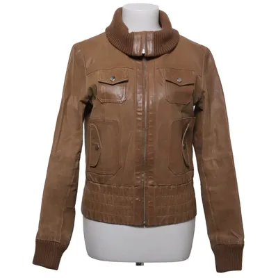 Veste en cuir (Marron) de Vero Moda Cuir, Polyester