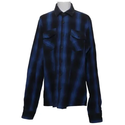 Chemise en flanelle (Bleu, Noir) de Marcelo Burlon Coton