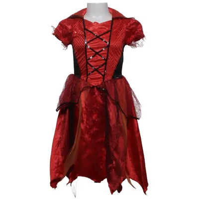 Fancy dress (Red, Black, Multicolored) from Crazy Days Polyester
