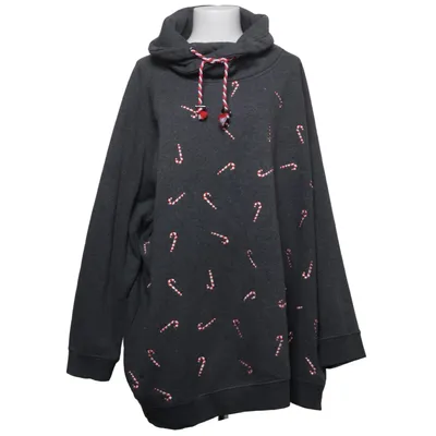 Sweat à capuche (Gris, Rouge, Blanc) de Ulla Popken Coton, Élasthane, Polyester