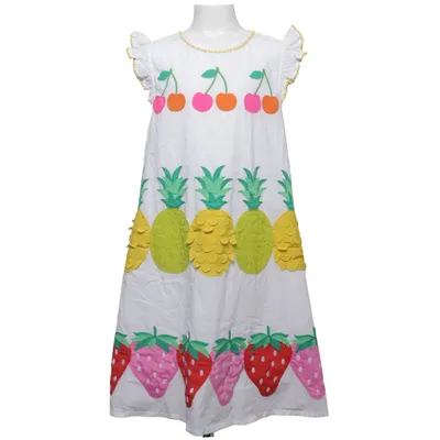 Kjole (Hvid, Flerfarvet) fra Mini Boden Bomuld, Polyester