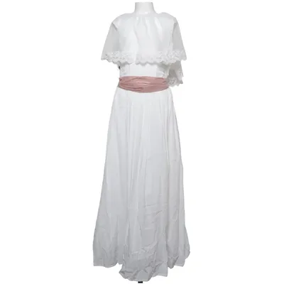Jurk (Wit, Roze) van Mango Katoen, Linnen, Polyester, Viscose
