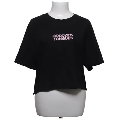 T-shirt (Schwarz) von Crooked Tongues Baumwolle