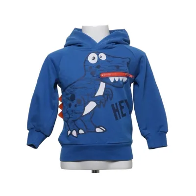 Sweat à capuche (Bleu) de Kiki & Koko Coton, Élasthane, Polyester