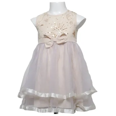 Flower girl dress (Beige) Polyester