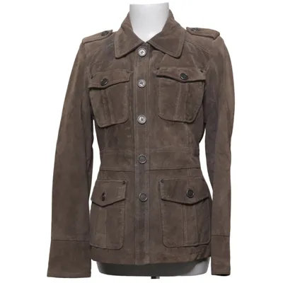 Leather jacket (Brown) from 17&co. Leather, Polyester