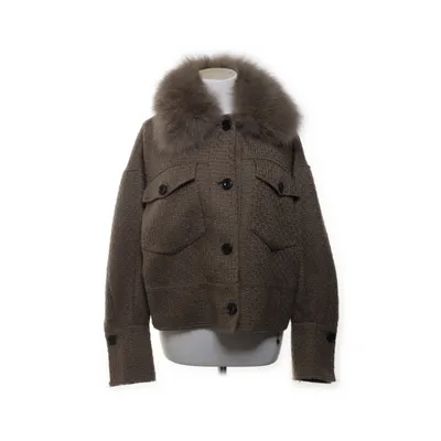 Jakke (Brun) fra Meotine Akryl, Rævepels, Polyester, Viscose, Uld