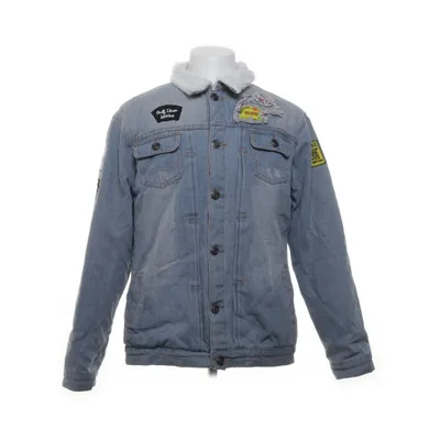 Veste en jeans fourrée (Bleu, Blanc) de Jeans Coton, Polyester, Viscose