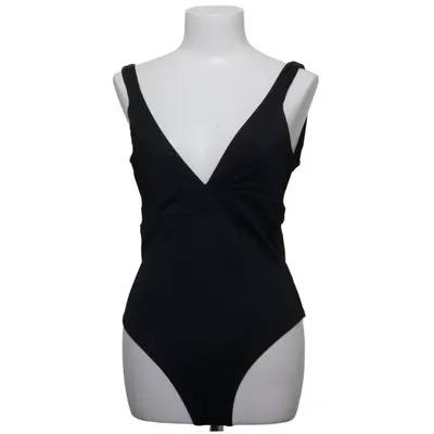 Badedragt (Wide Shoulder Strap V-Neck Swimsuit) fra NA-KD Elastan, Polyamid