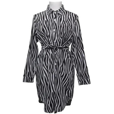 Skjortekjole (Sort, Hvid) fra Amo&Roma Polyester, Viscose