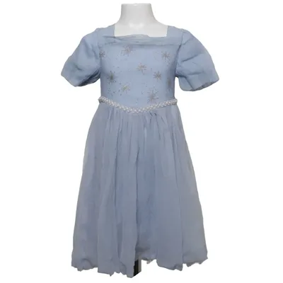 Bloemenmeisjes jurk (Blauw) Katoen, Elastaan, Polyester